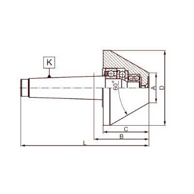 Roterande rördubbar MK2 (D= 30-60 mm) med 60° spetsvinkel